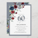 Search for elegant blue 60th birthday invitations Floral