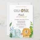 Search for elephant 1st birthday invitations Lion
