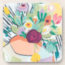 Search for floral coasters Greenery