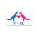 Search for animal couple return address labels Heart
