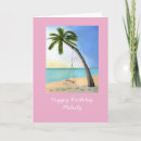 Search for palm tree birthday cards Pink