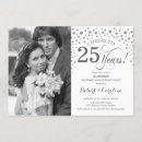 Search for surprise 25th anniversary invitations Glitter
