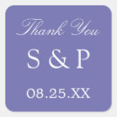 Search for lavender wedding stickers Bride and groom initials