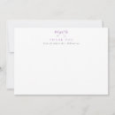 Search for purple bridal thank you cards Minimalist
