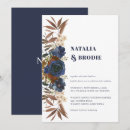 Search for navy blue watercolor wedding invitations Boho