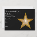 Search for gold glitter christmas invitations Stars