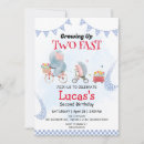 Search for two wild 2nd birthday invitations Elephant