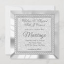 Search for white satin invitations Silver
