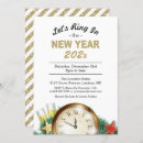 Search for clock new years eve party invitations Champagne