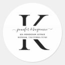 Search for black round return address stickers Elegant