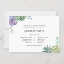 Search for succulent rehearsal dinner invitations Boho