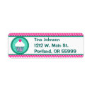 Search for cupcakes return address labels Pink