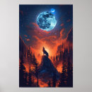 Search for wolf howling at moon posters Wildlife