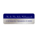 Search for blue and silver return address labels Fancy