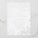Search for foil christening invitations Floral