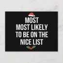 Search for be nice postcards Santa