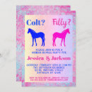 Search for western gender reveal invitations Pink or blue