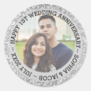 Search for shiny silver stickers Anniversary