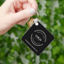 Search for and white logo key rings Minimalist