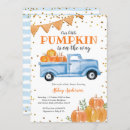 Search for blue truck baby shower invitations Watercolor