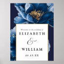 Search for navy blue gold welcome wedding signs Floral