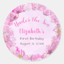 Search for nautical 1st birthday stickers Under the sea
