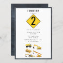 Search for crane birthday invitations Bulldozer