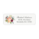 Search for pink and orange return address labels Watercolor floral