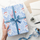 Search for santa christmas wrapping paper Damask