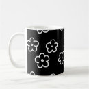 Search for black and white flowers mugs Retro