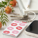 Search for lipstick rectangular key rings Red lips