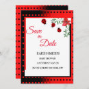 Search for ladybug save the dates Red