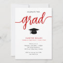 Search for red black white graduation invitations Minimalist