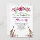 Search for pink giraffe baby shower invitations Elegant