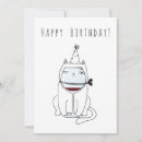 Search for funny wine birthday cards Cat