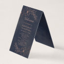 Search for rose gold and navy blue wedding programs Ceremony
