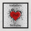 Search for red and black 21st birthday invitations Party