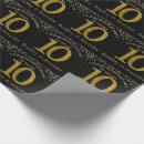 Search for number wrapping paper Gold