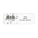 Search for music note return address labels Piano