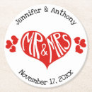 Search for heart shaped coasters Mr and mrs