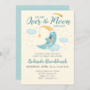 Search for space baby shower invitations Over the moon