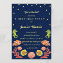 Search for sea animal party invitations Illustration