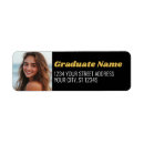 Search for black gold graduation return address labels Graduate