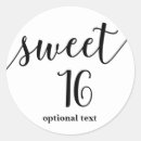 Search for sweet sixteen party stickers Typography