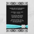 Search for teal black silver invitations Blue