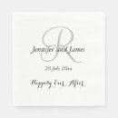 Search for silver anniversary wedding napkins Bride and groom