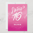 Search for typography sweet 16 invitations Pink
