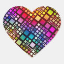 Search for stained glass heart stickers Rainbow