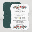 Search for red berries wedding invitations Evergreen