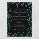 Search for turquoise black wedding invitations Silver